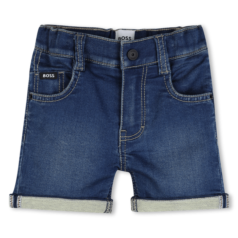 BERMUDA DI JEANS ELASTICO BLU SCURO BOSS - Angel Luxury