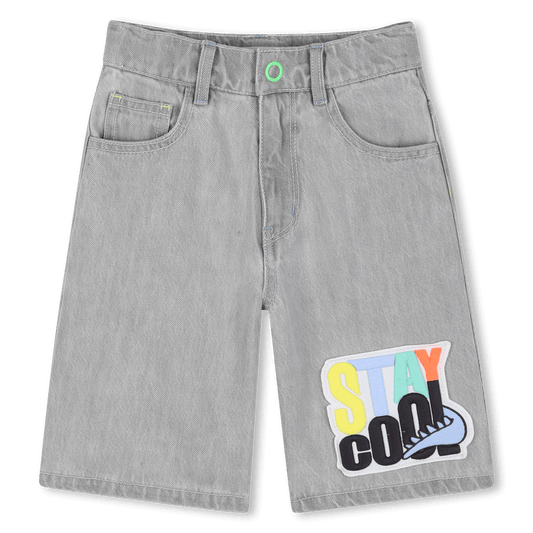 BERMUDA GRIGIO CON STAMPA BILLIEBLUSH - Angel Luxury