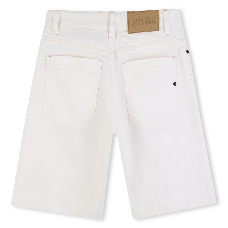 BERMUDA IN DENIM BIANCO BOSS - Angel Luxury