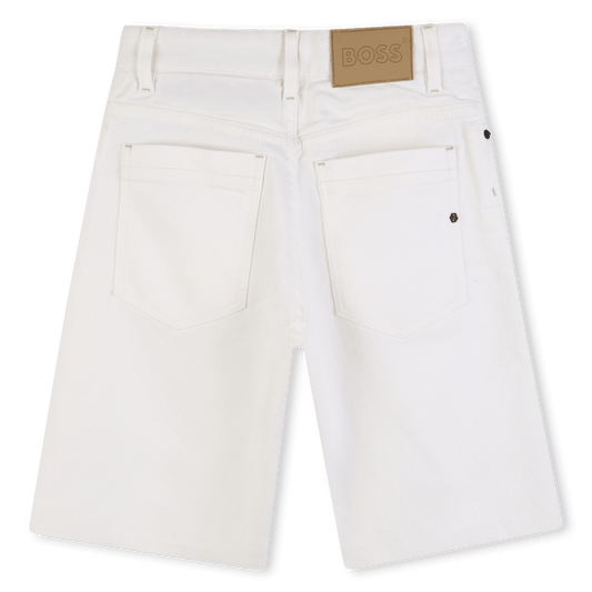 BERMUDA IN DENIM BIANCO BOSS - Angel Luxury
