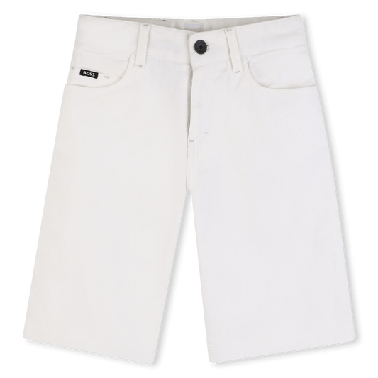 BERMUDA IN DENIM BIANCO BOSS - Angel Luxury