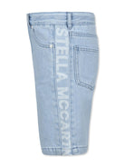 BERMUDA IN DENIM CHIARO CON LOGO STELLA MCCARTNEY - Angel Luxury