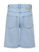 BERMUDA IN DENIM CHIARO CON LOGO STELLA MCCARTNEY - Angel Luxury