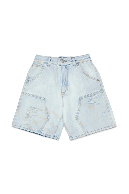 BERMUDA IN DENIM CHIARO EFFETTO SABBIATO MAISON MARGIELA - Angel Luxury