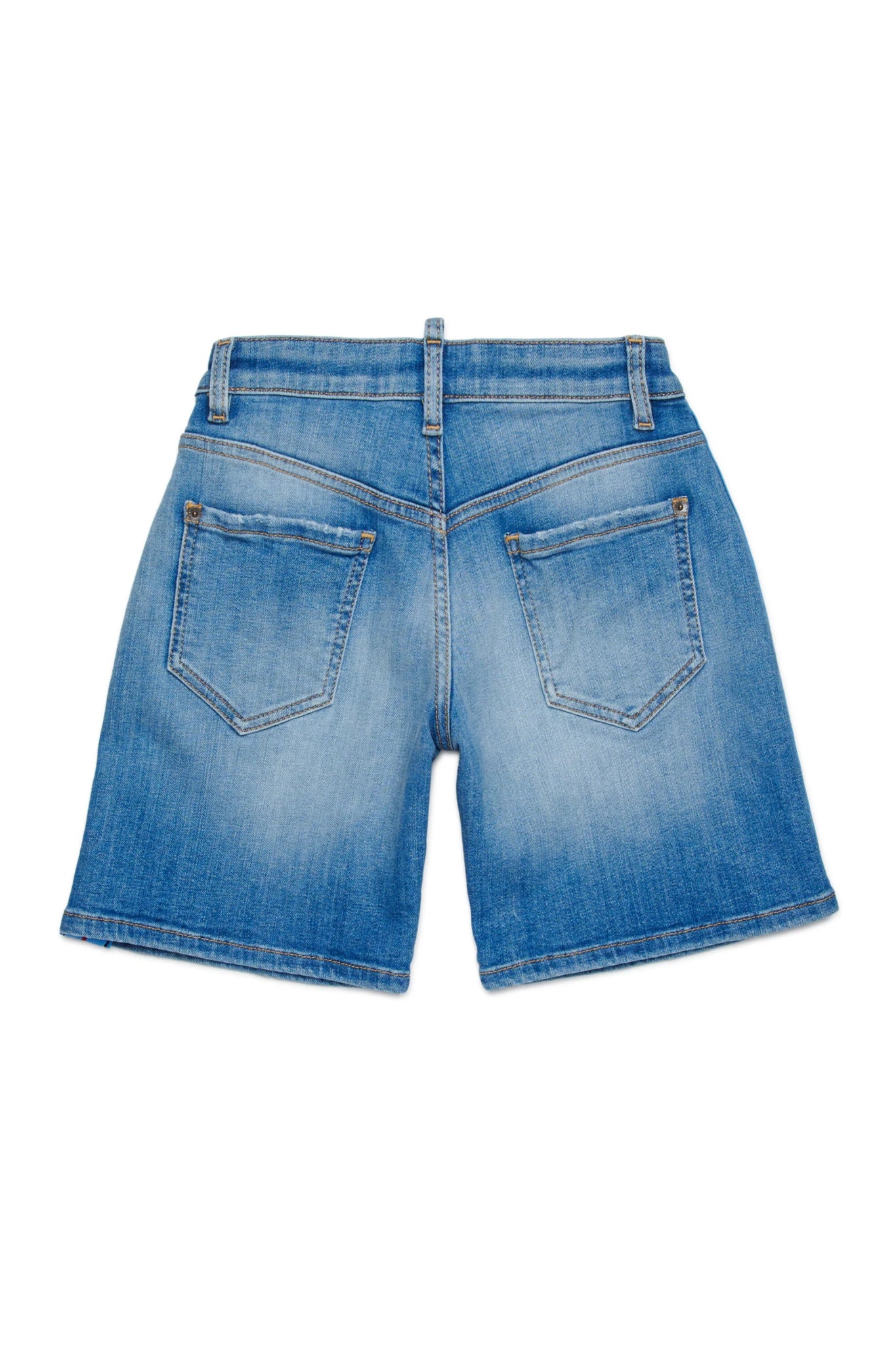 BERMUDA IN DENIM CON BANDE LATERALI DSQUARED2 - Angel Luxury