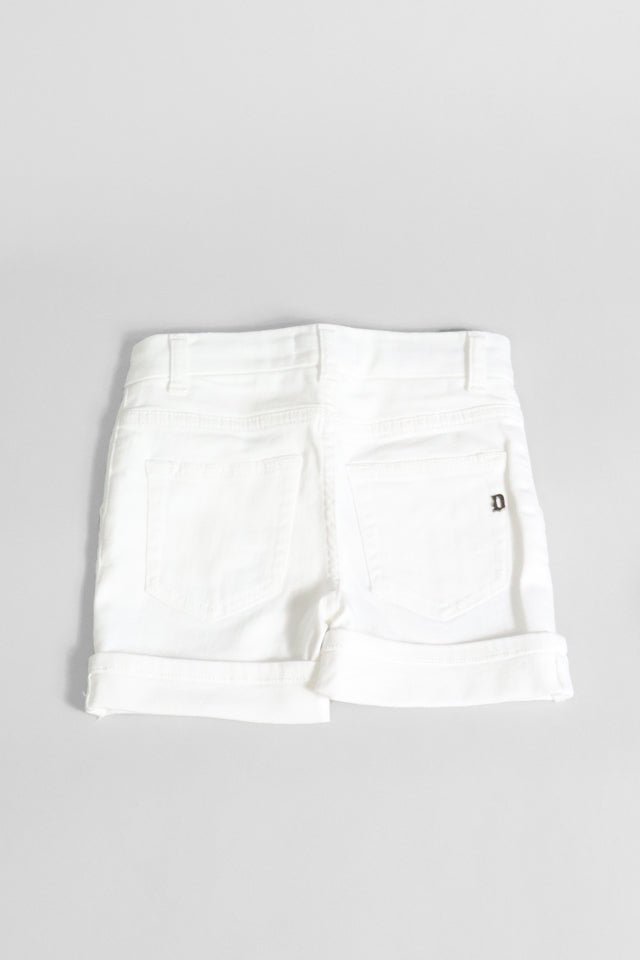 Bermuda in denim Dondup bianco - Angel Luxury