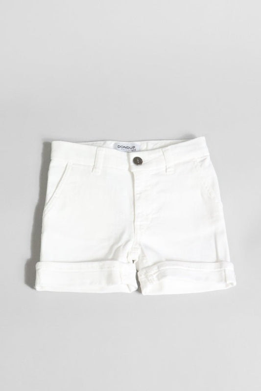 Bermuda in denim Dondup bianco - Angel Luxury