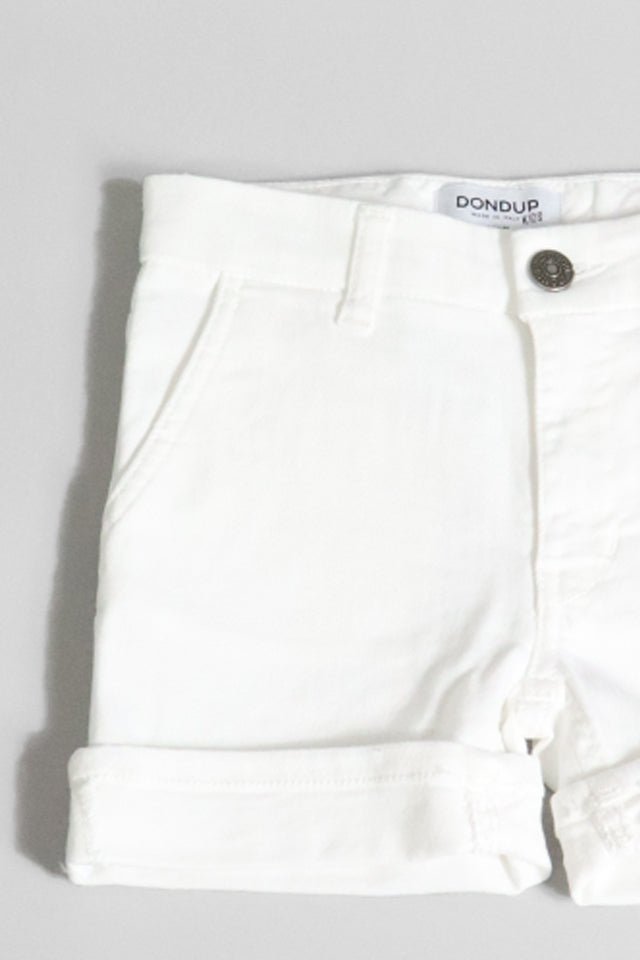 Bermuda in denim Dondup bianco - Angel Luxury
