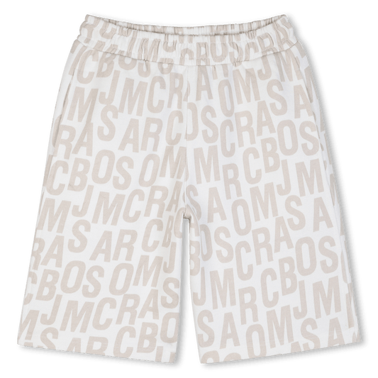 BERMUDA IN FELPA BEIGE LOGATO MARC JACOBS - Angel Luxury
