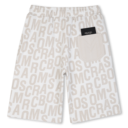 BERMUDA IN FELPA BEIGE LOGATO MARC JACOBS - Angel Luxury