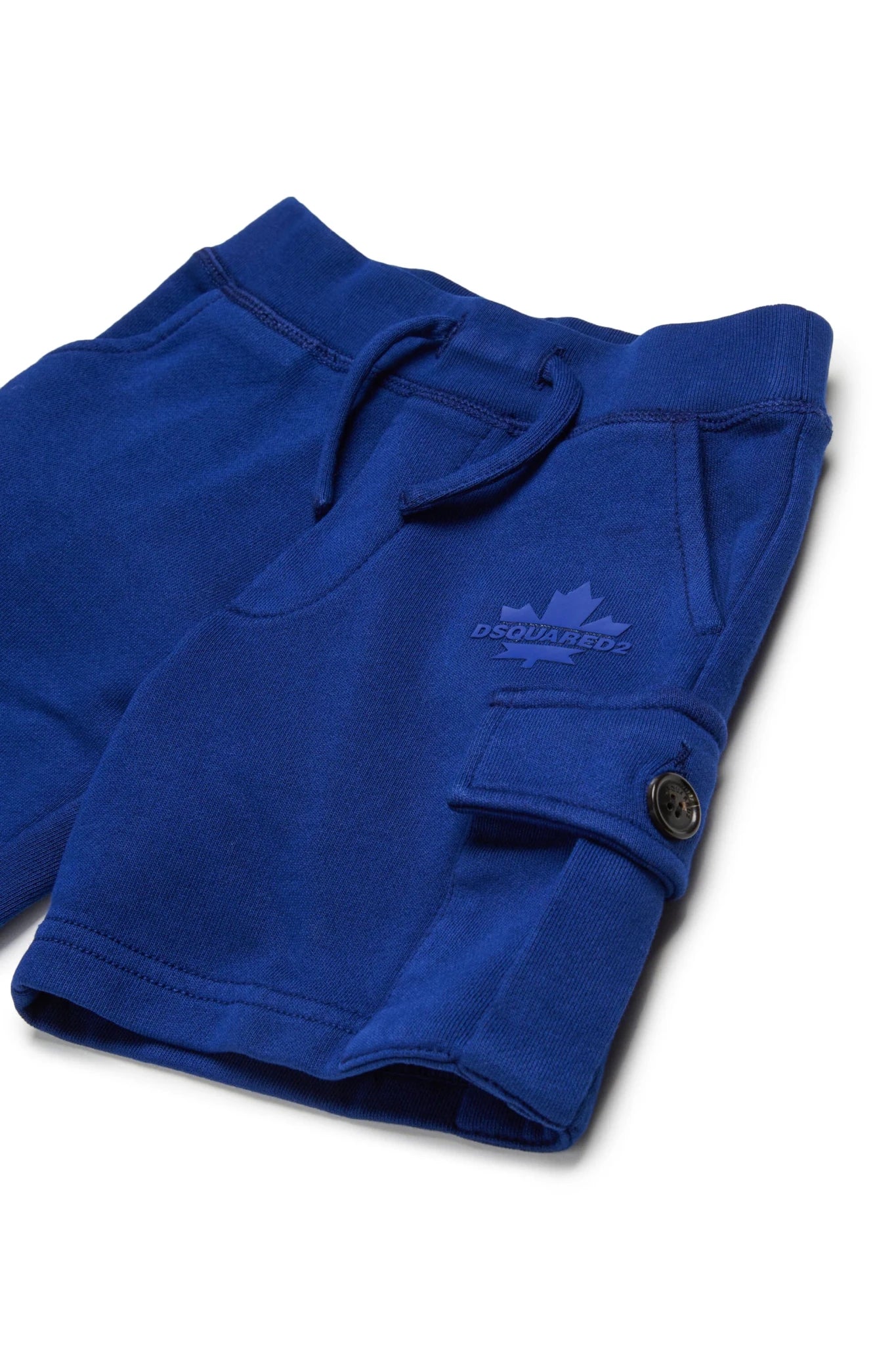 BERMUDA IN FELPA CARGO BLU DSQUARED2 - Angel Luxury