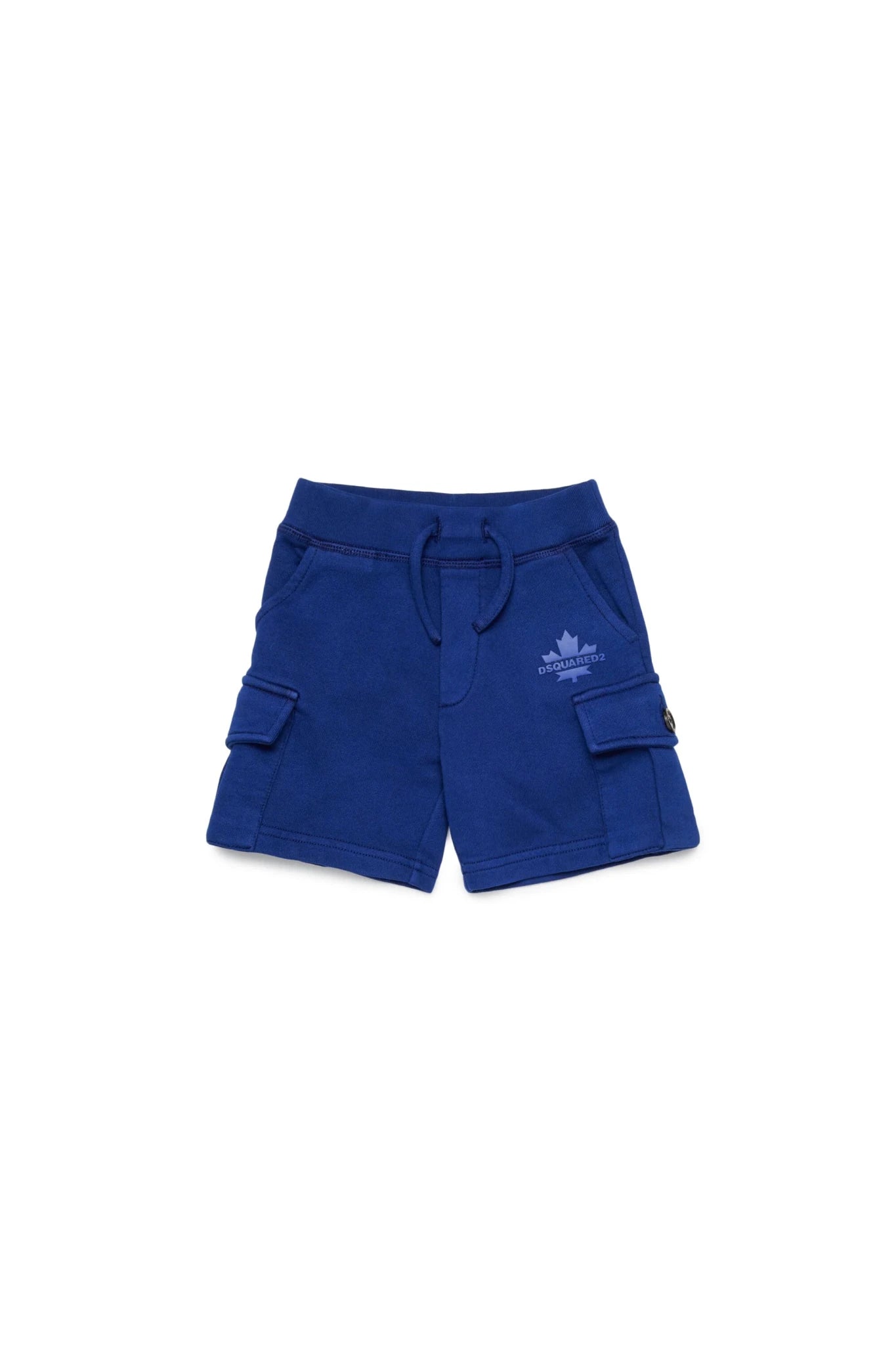 BERMUDA IN FELPA CARGO BLU DSQUARED2 - Angel Luxury