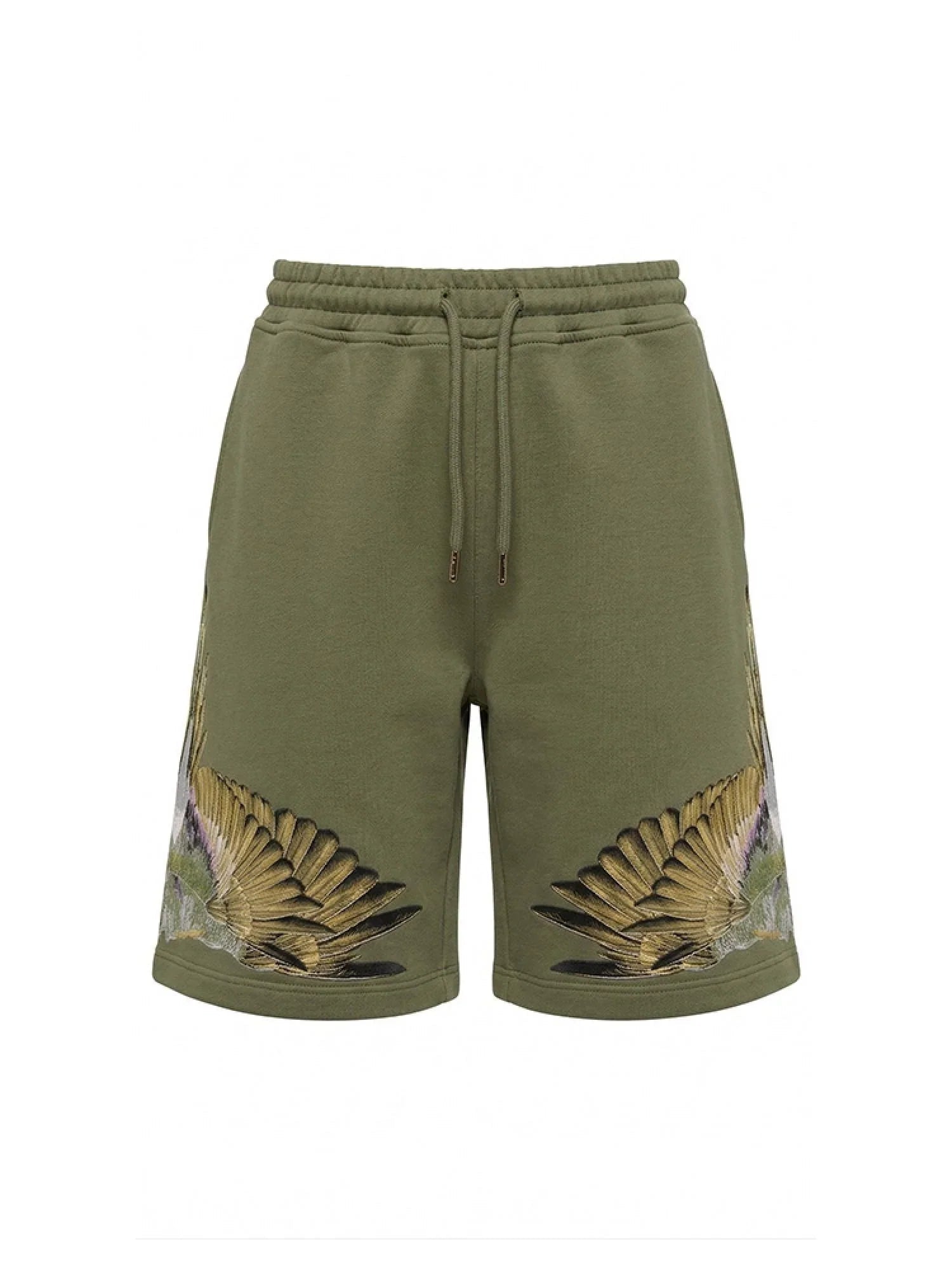 BERMUDA MARCELO BURLON VERDE CON STAMPA NE LATI - Angel Luxury