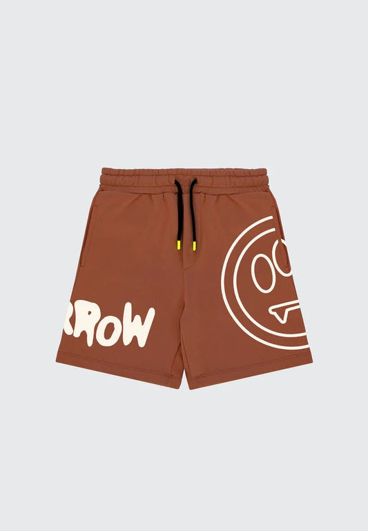 BERMUDA MARRONE CON LOGO BIANCO BARROW - Angel Luxury
