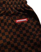 BERMUDA MARRONE CON LOGO VERDE FLUO SPRAYGROUND - Angel Luxury