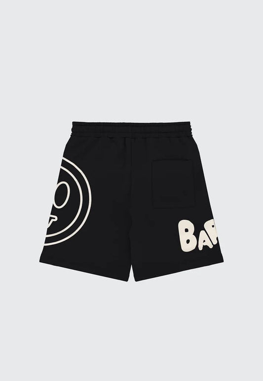 BERMUDA NERO CON LOGO BIANCO BARROW - Angel Luxury