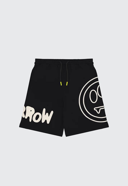 BERMUDA NERO CON LOGO BIANCO BARROW - Angel Luxury
