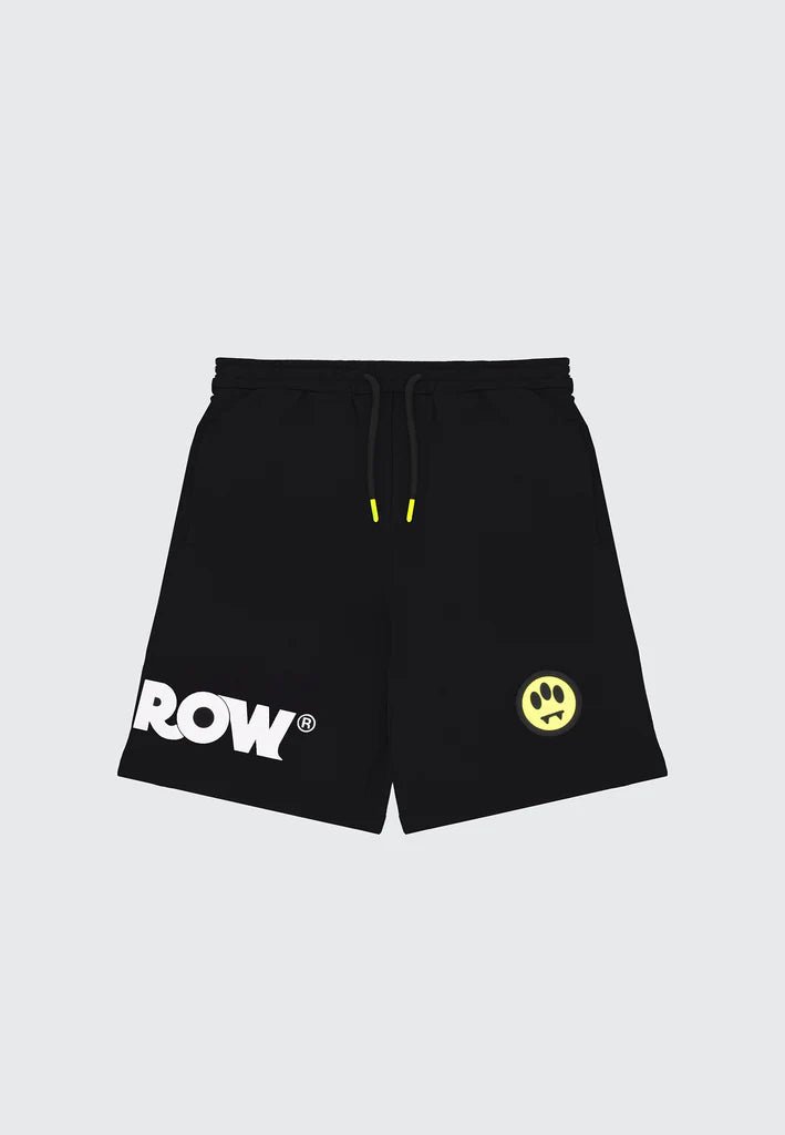 BERMUDA NERO CON LOGO BIANCO BARROW - Angel Luxury