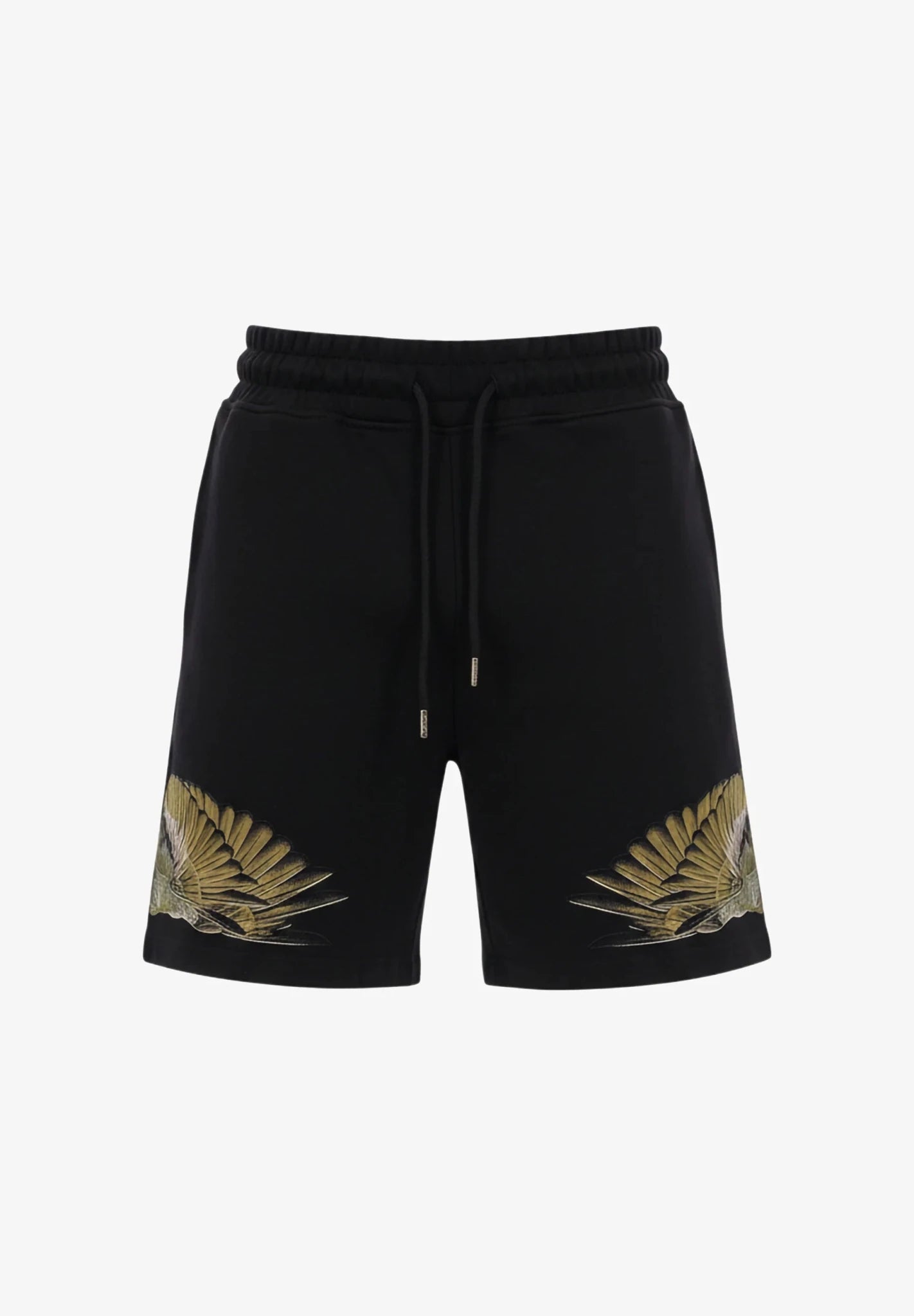 BERMUDA NERO CON STAMPA MARCELO BURLON - Angel Luxury