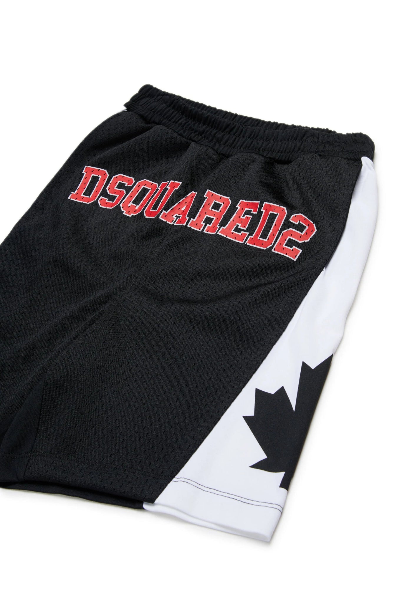 BERMUDA NERO STILE BASKET CON LOGO DSQUARED2 - Angel Luxury