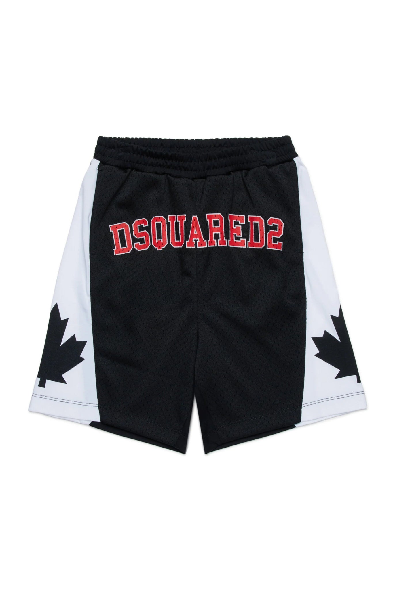 BERMUDA NERO STILE BASKET CON LOGO DSQUARED2 - Angel Luxury