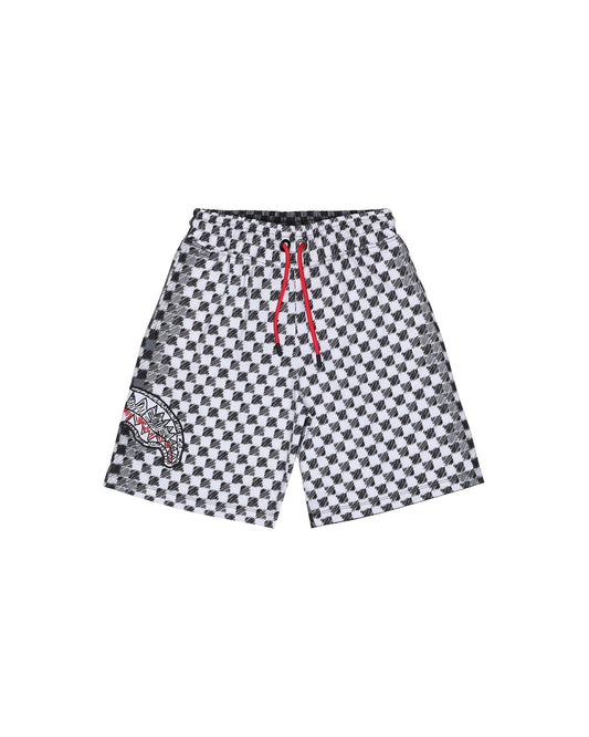BERMUDA SPRAYGROUND A SCACCHI BIANCO E NERO - Angel Luxury