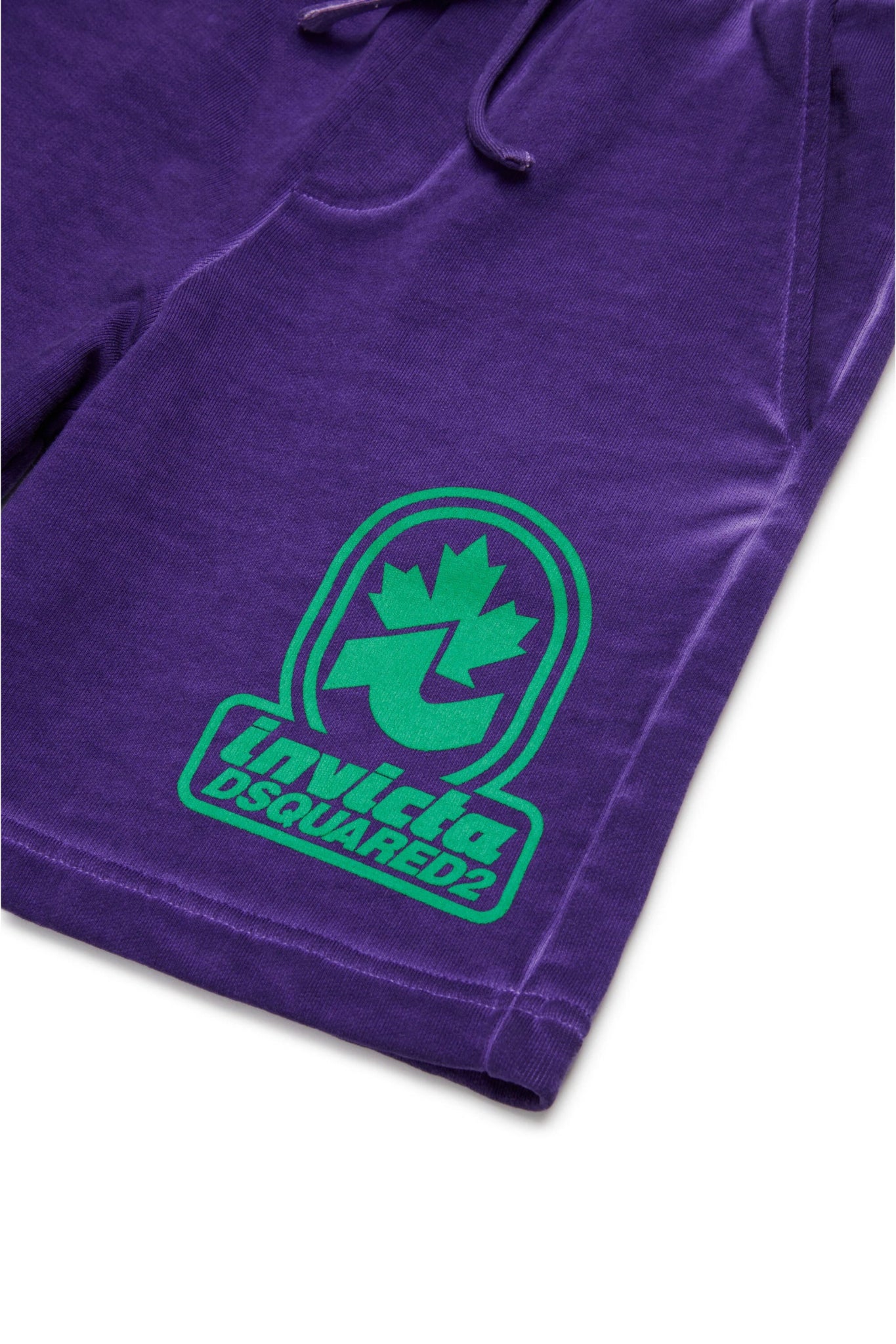 BERMUDA VIOLA CON LOGO VERDE DSQUAED2 - Angel Luxury
