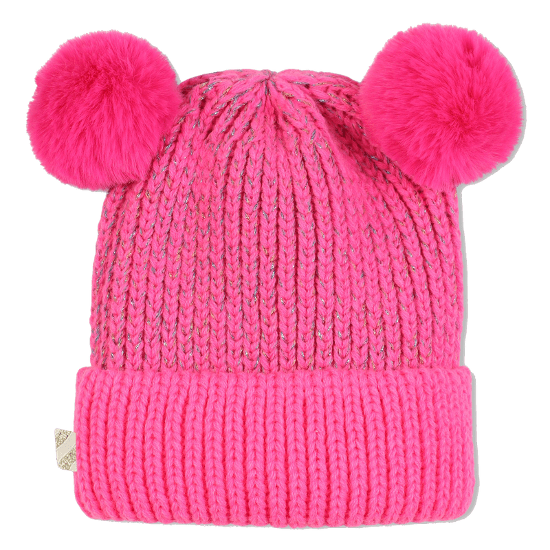 BERRETTO ROSA IN LANA CON DUE POMPON BILLIEBLUSH - Angel Luxury