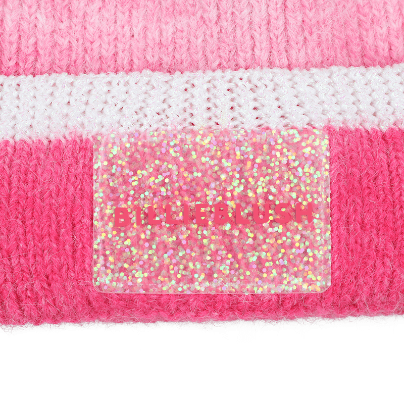 BERRETTO ROSA SFUMATO CON POMPON LOGO IN GOMMA BILLIEBLUSH - Angel Luxury
