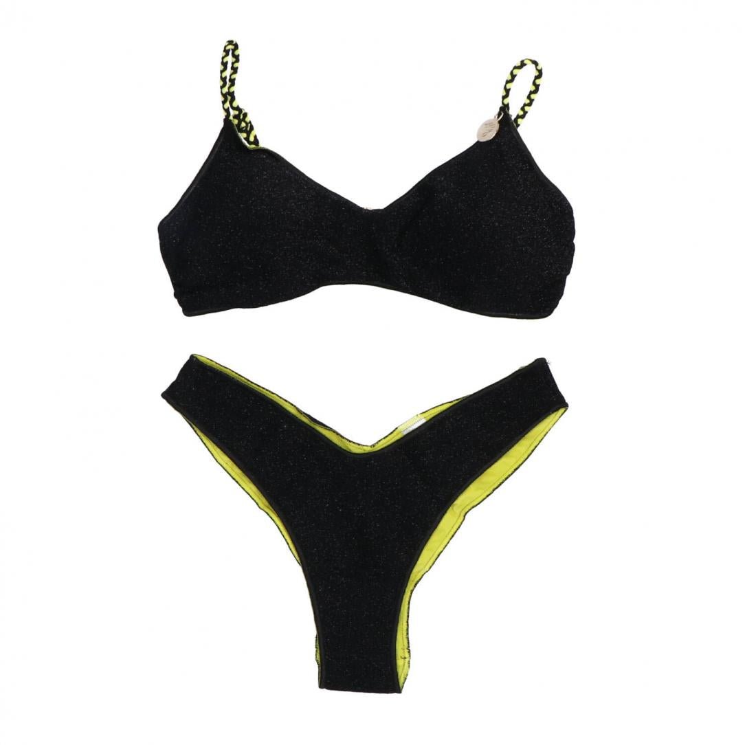 BIKINI NERO TRIANGOLO E SLIP MUST 4GIVENESS - Angel Luxury