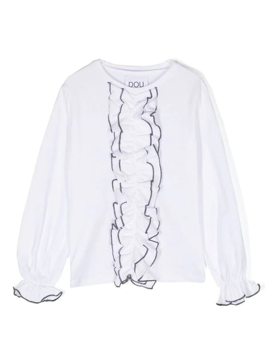 BLUSA CON RUCHES DOUUOD - Angel Luxury