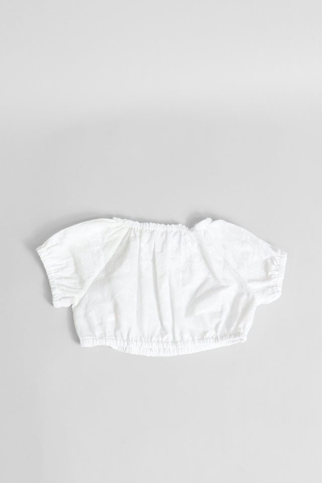 Blusa corta Douuod bianca - Angel Luxury