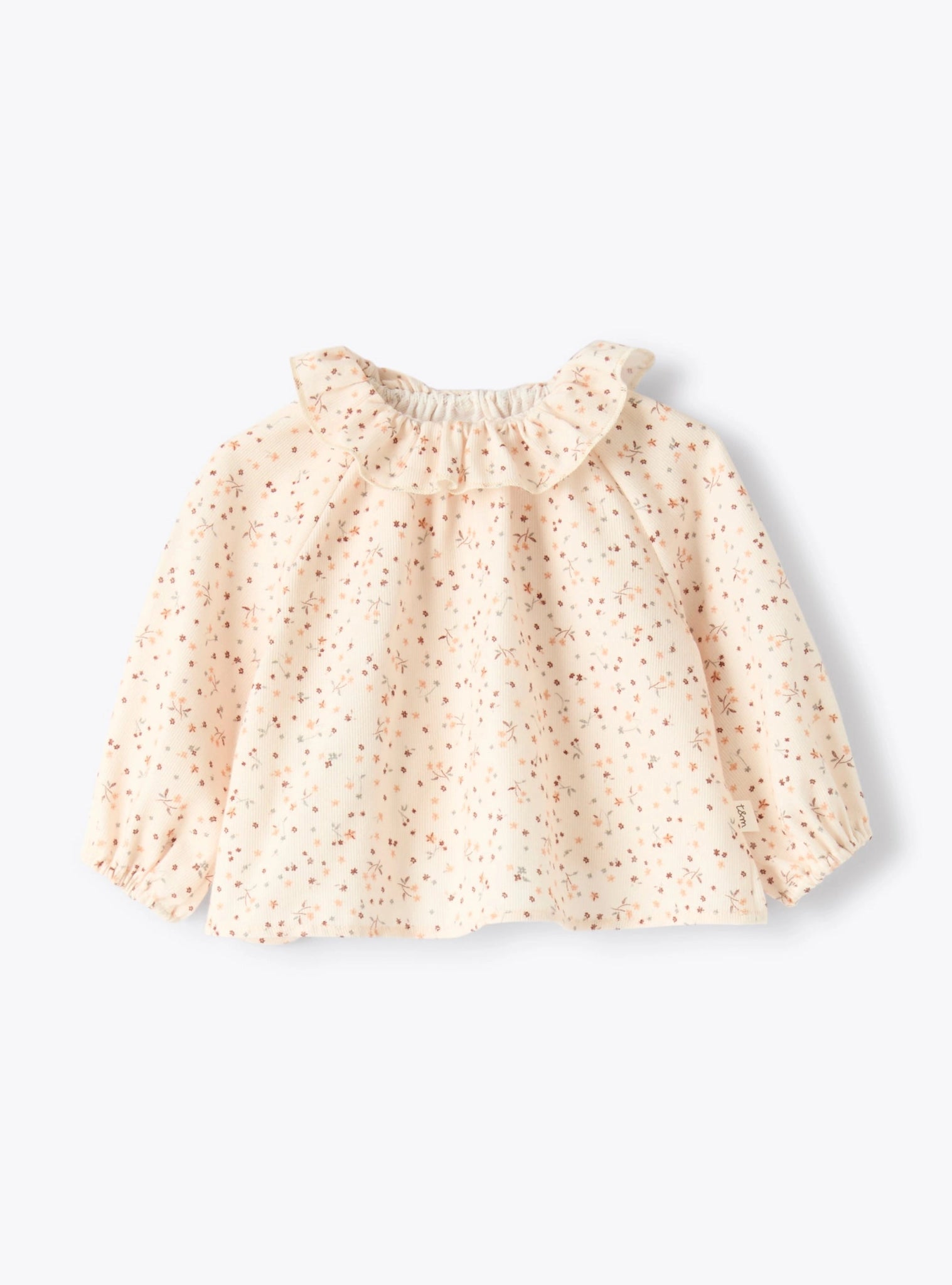 BLUSA PER NEONATA CON FIORELLINI TEDDY&MINOU - Angel Luxury