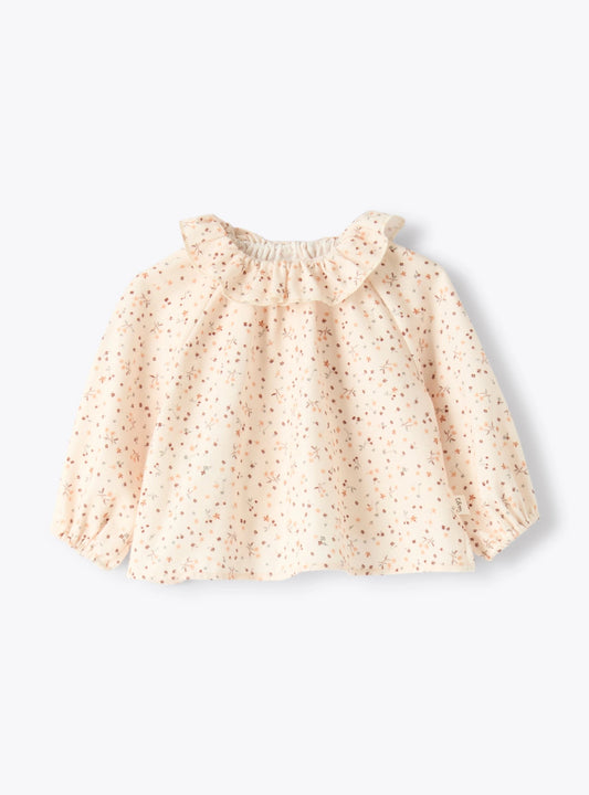 BLUSA PER NEONATA CON FIORELLINI TEDDY&MINOU - Angel Luxury
