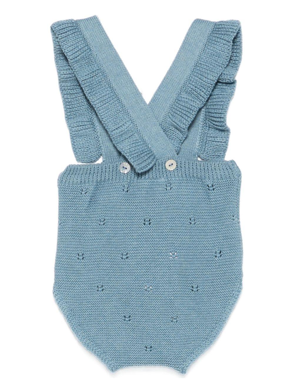 BODY CON BRETTELLE PER NEONATO BLU PAZ RODRIGUEZ - Angel Luxury