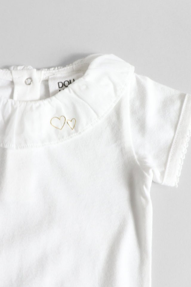 Body Douuod bianco con colletto - Angel Luxury