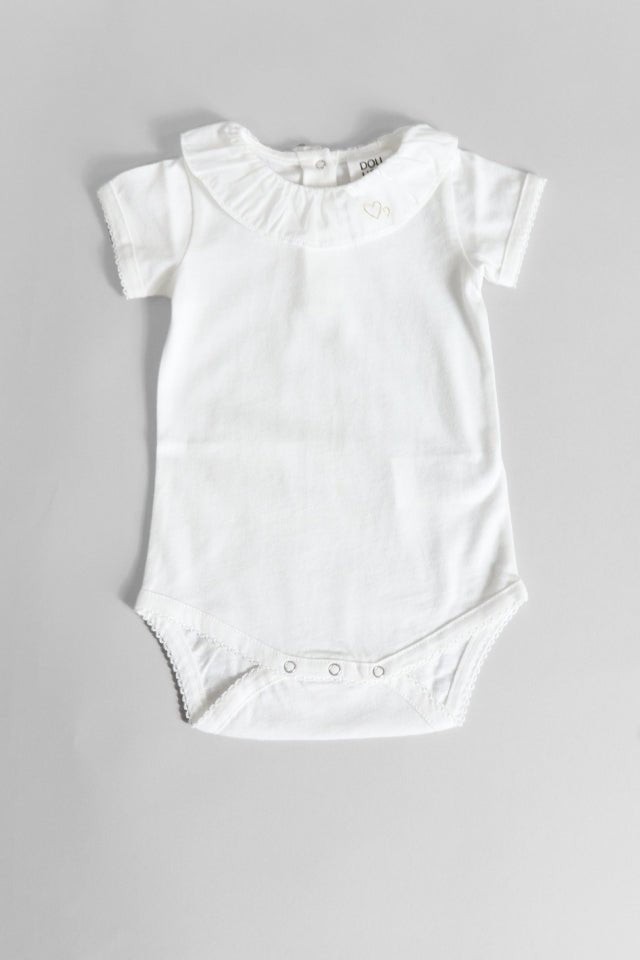 Body Douuod bianco con colletto - Angel Luxury
