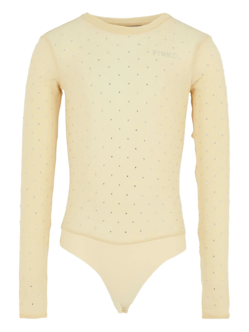 BODY NUDE CON STRASS E LOGO PINKO - Angel Luxury