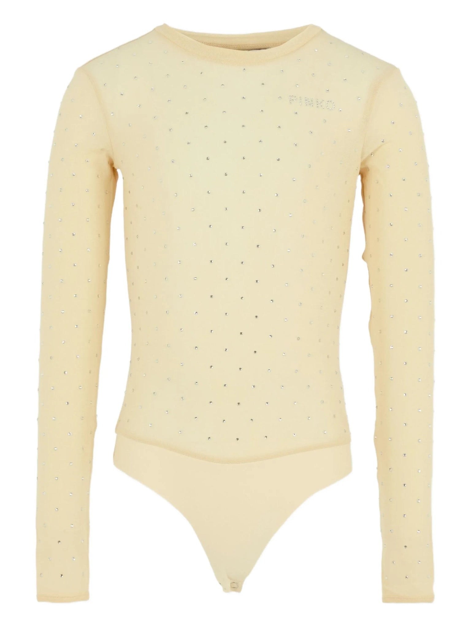 BODY NUDE CON STRASS E LOGO PINKO - Angel Luxury