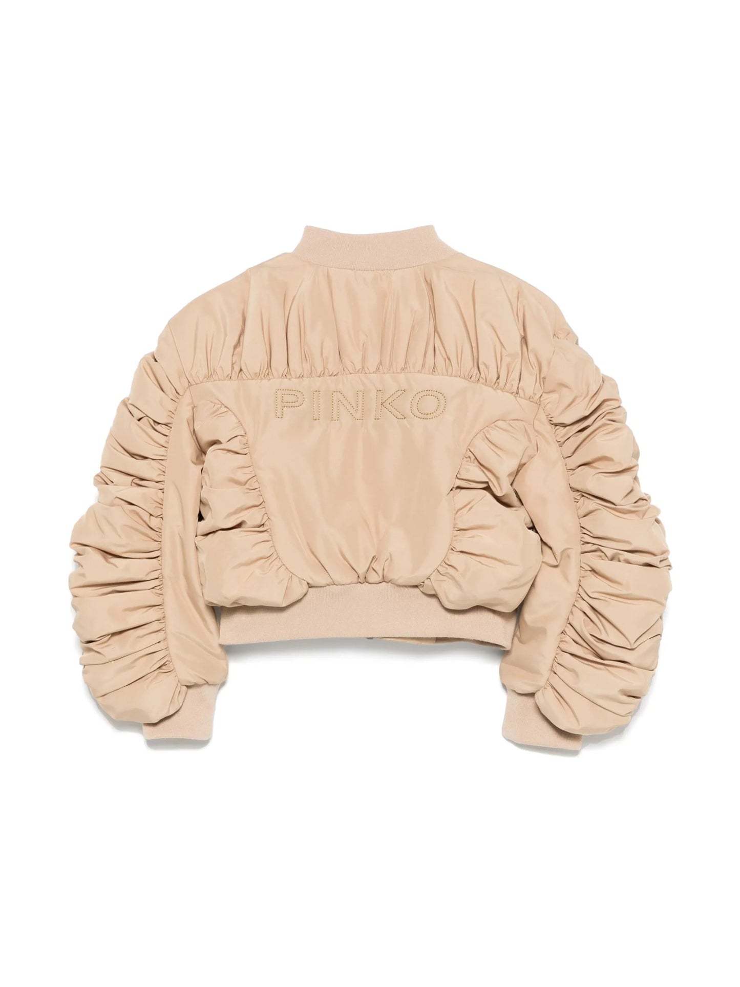 BOMBER CON RUCHES SABBIA PINKO - Angel Luxury