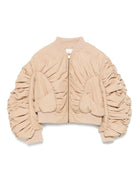 BOMBER CON RUCHES SABBIA PINKO - Angel Luxury