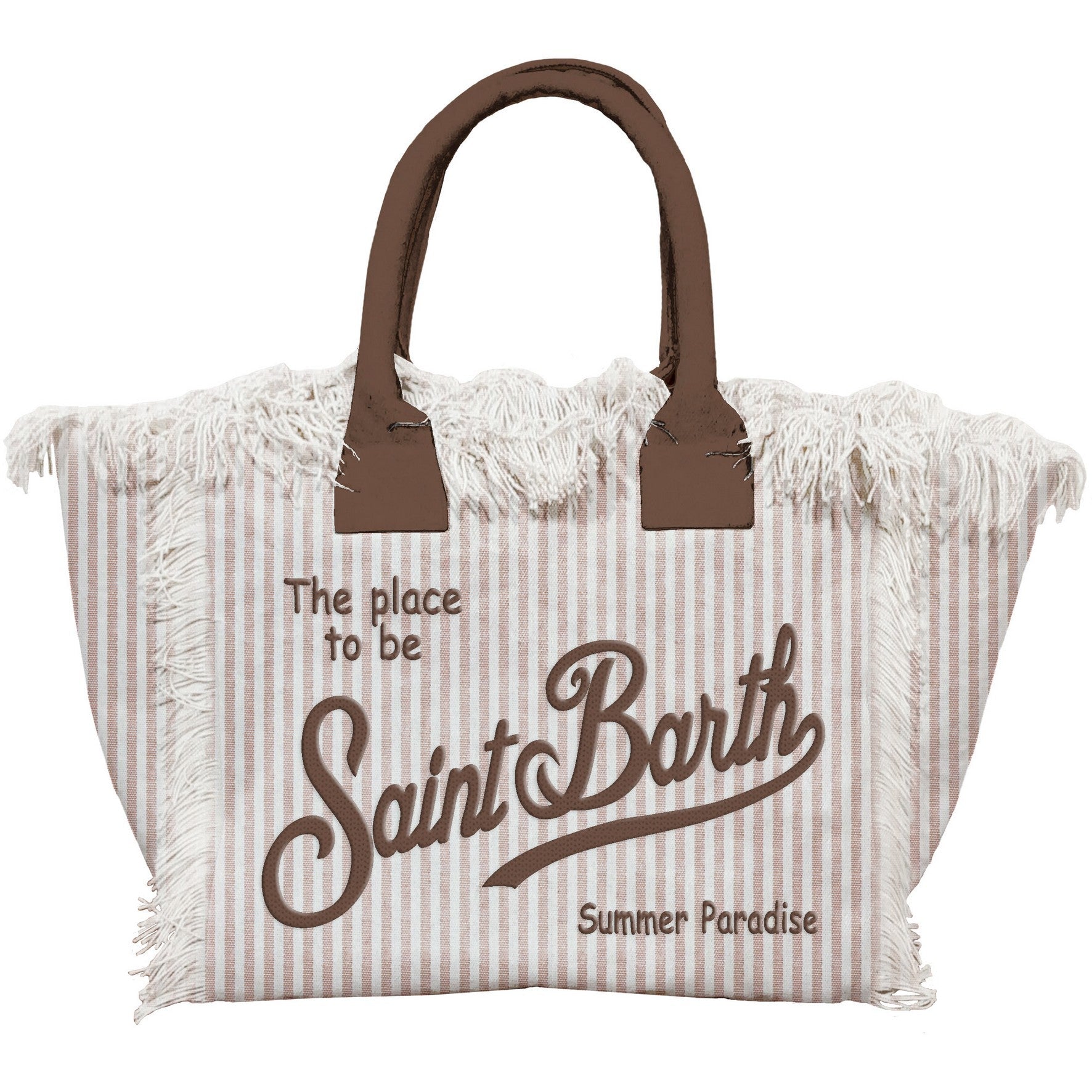 BORSA A RIGHE BEIGE MC2 SAINT BARTH - Angel Luxury