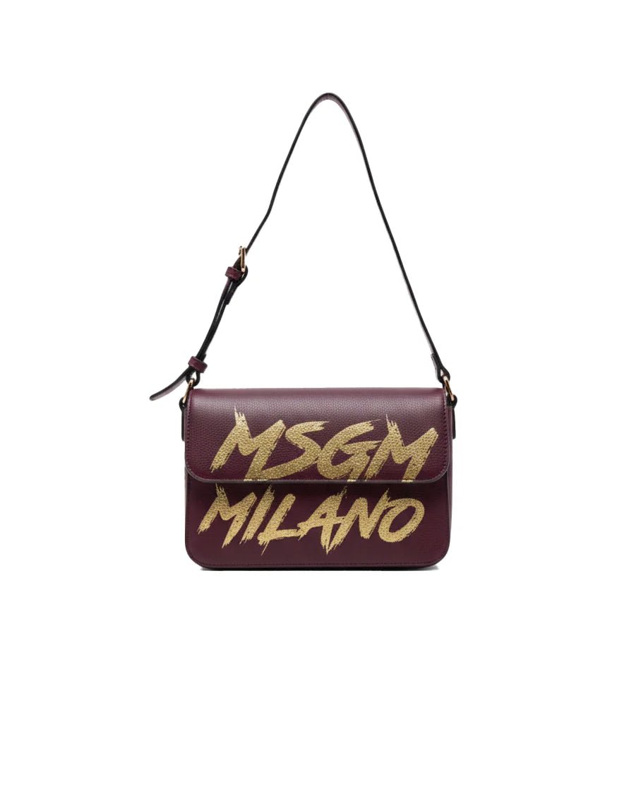 BORSA A TRACOLLA BORDEAUX MSGM - Angel Luxury