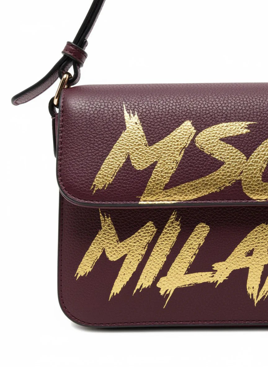 BORSA A TRACOLLA BORDEAUX MSGM - Angel Luxury