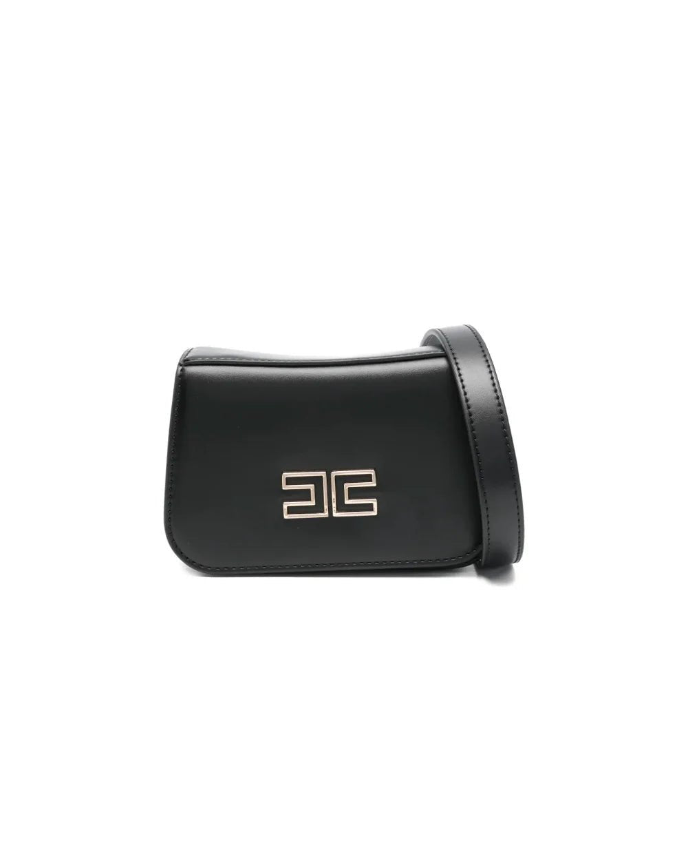 BORSA A TRACOLLA NERA IN ECOPELLE ELISABETTA FRANCHI - Angel Luxury