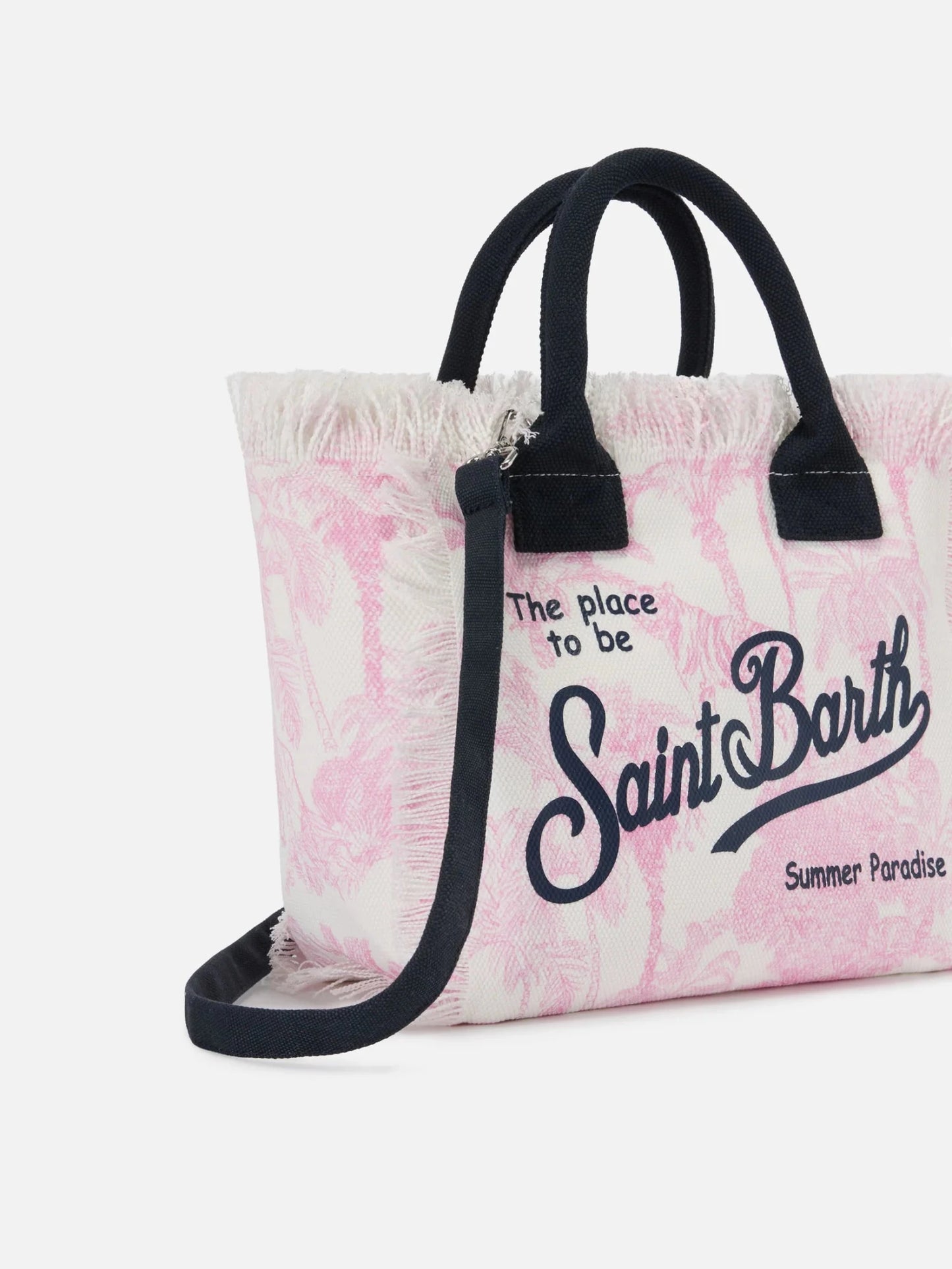 BORSA BIANCA CON FANTASIA ROSA MC2 SAINT BARTH - Angel Luxury