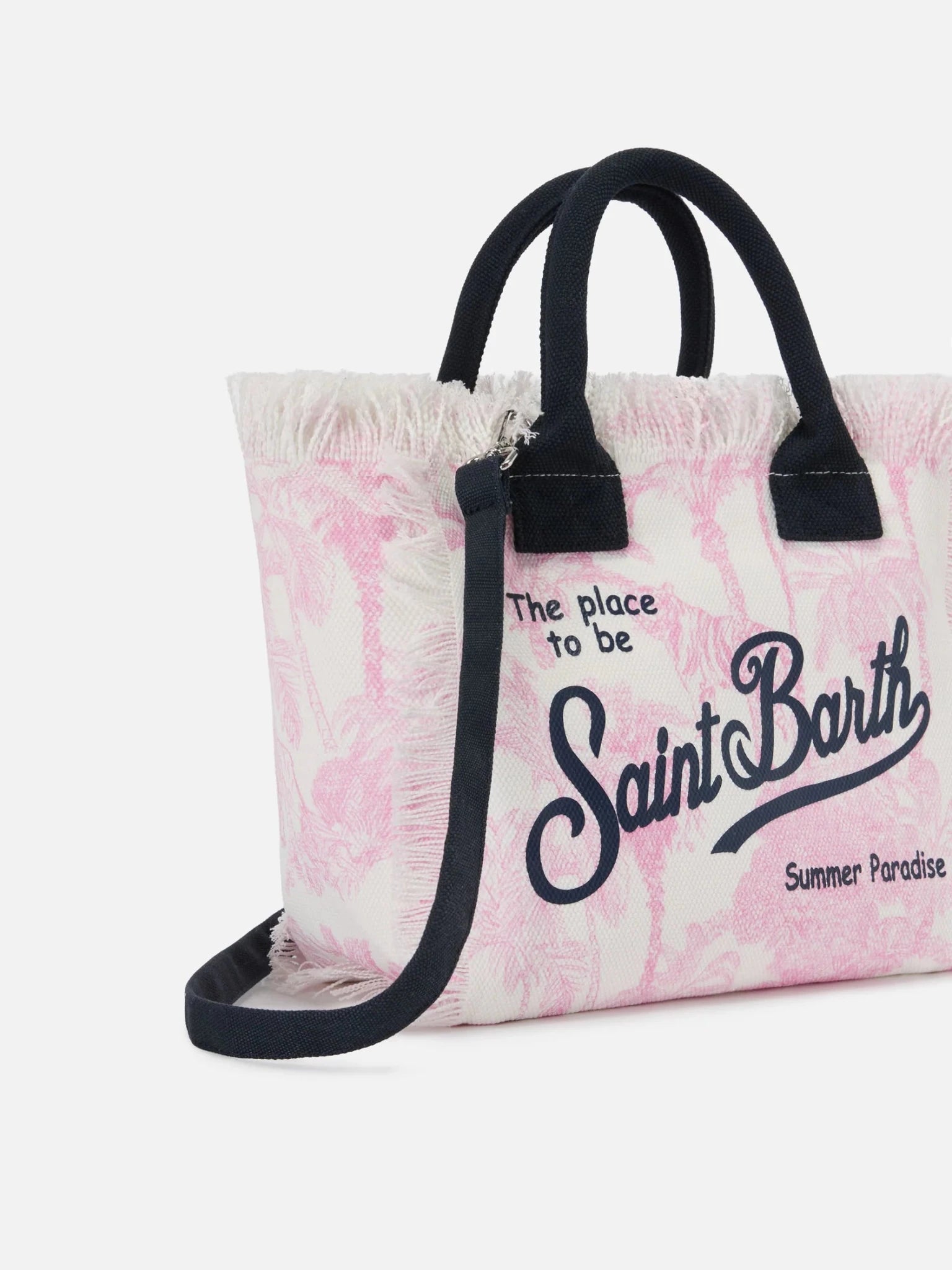 BORSA BIANCA CON FANTASIA ROSA MC2 SAINT BARTH - Angel Luxury