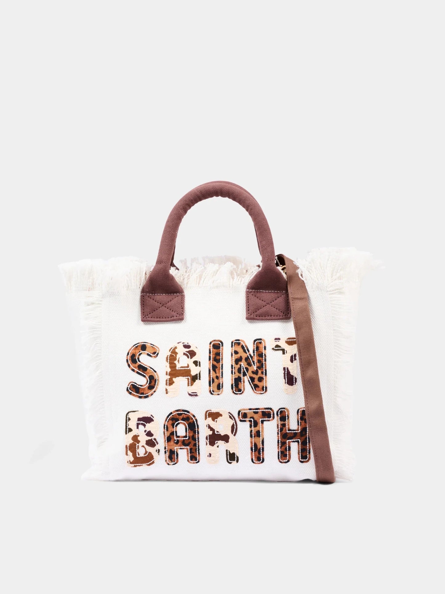 BORSA BIANCA CON LOGO ANIMALIER MC2 SAINT BARTH - Angel Luxury