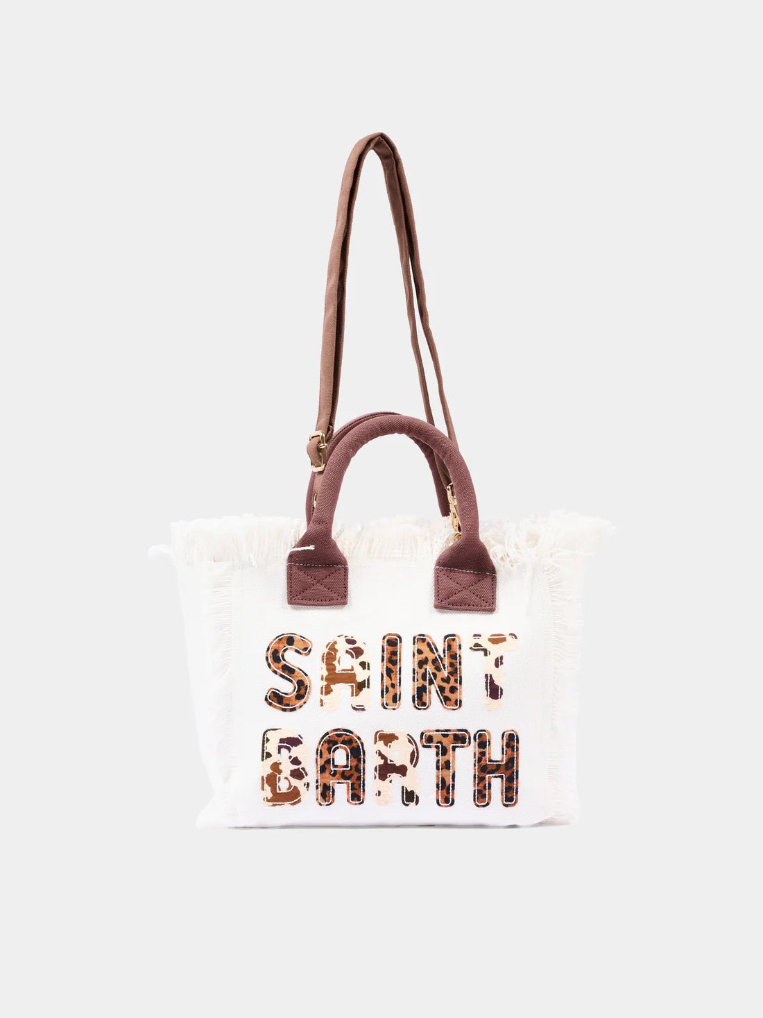 BORSA BIANCA CON LOGO ANIMALIER MC2 SAINT BARTH - Angel Luxury