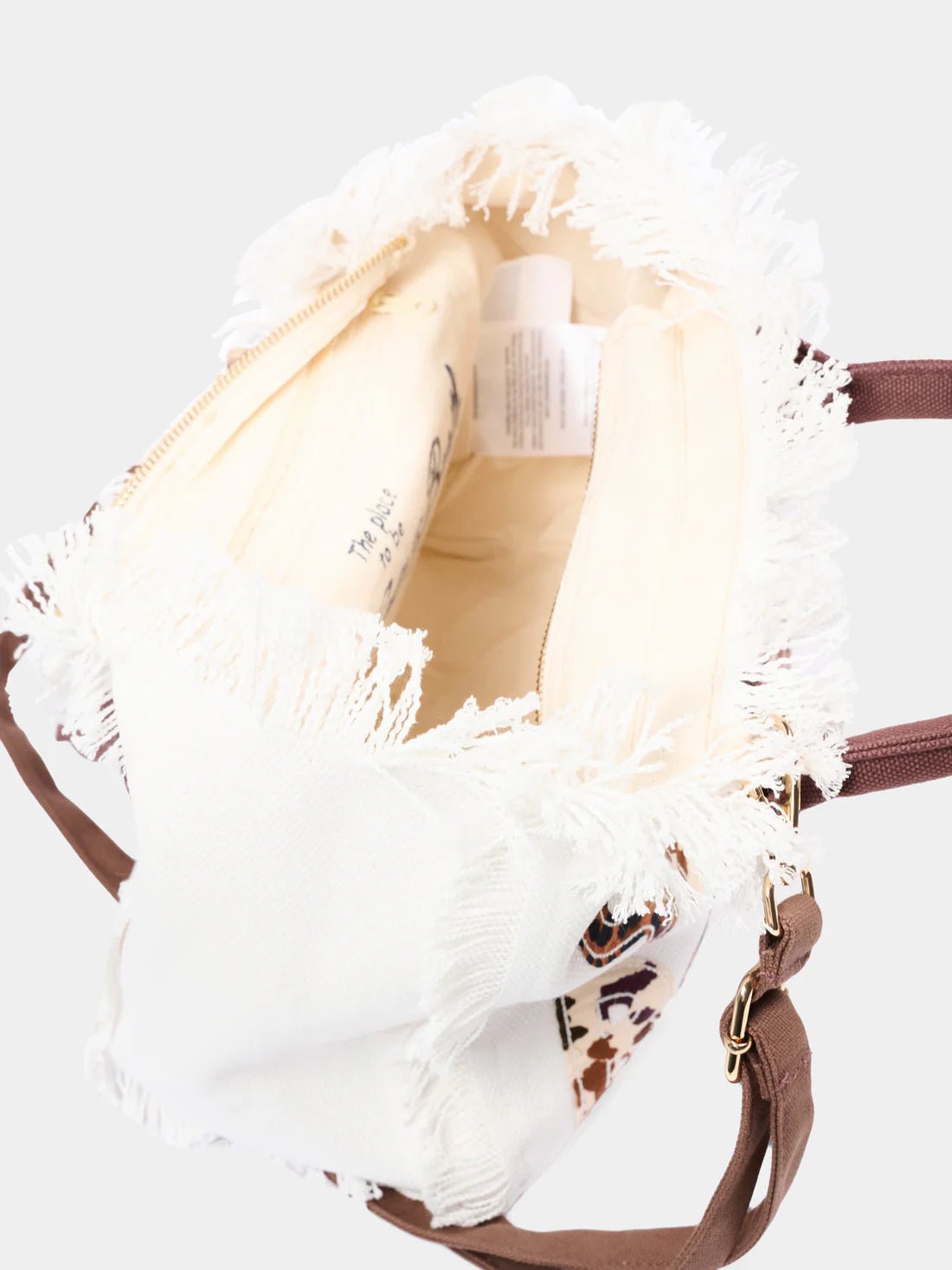 BORSA BIANCA CON LOGO ANIMALIER MC2 SAINT BARTH - Angel Luxury